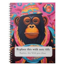 Cuaderno Animales caprichosos personalizados - Mono