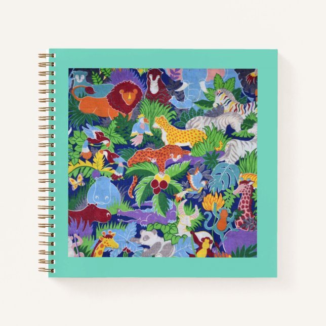 Cuaderno Animales Coloridos de la Jungla (Anverso)