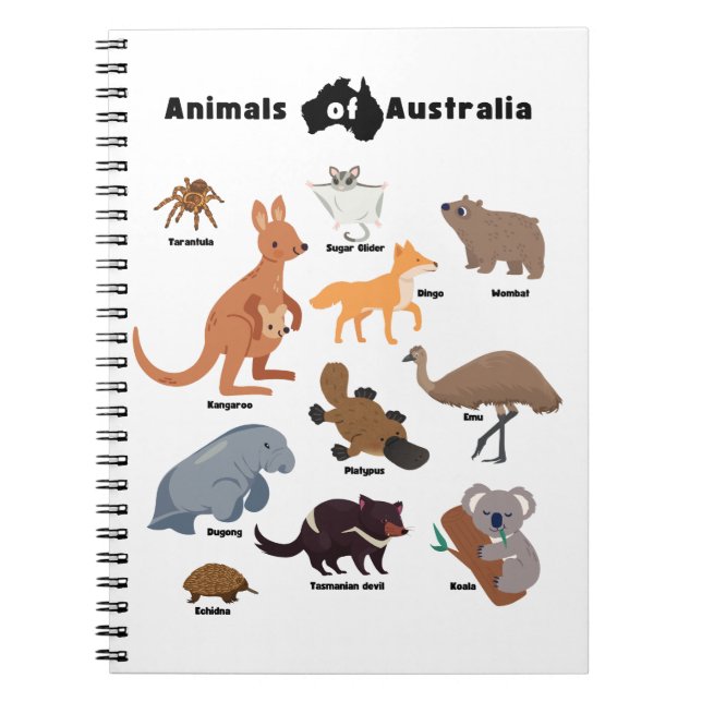 Cuaderno Animales de Australia Aussie Wildlife (Frente)