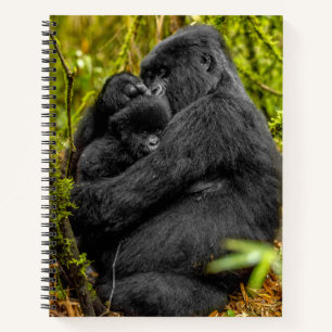 Cuaderno Animales de bebé más afectados Gorila y Bebé