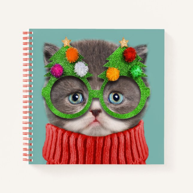 Cuaderno Animales de bebé más afectados | Suéter de Navidad (Anverso)