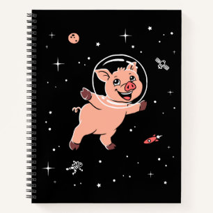 Cuaderno Animales de cerdo en el espacio