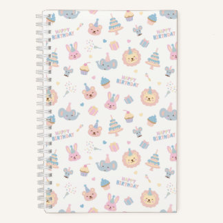 Cuaderno Animales de Cumpleaños Feliz