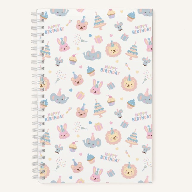 Cuaderno Animales de Cumpleaños Feliz (Anverso)