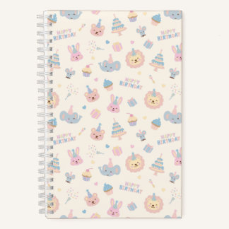 Cuaderno Animales de Cumpleaños Marfil