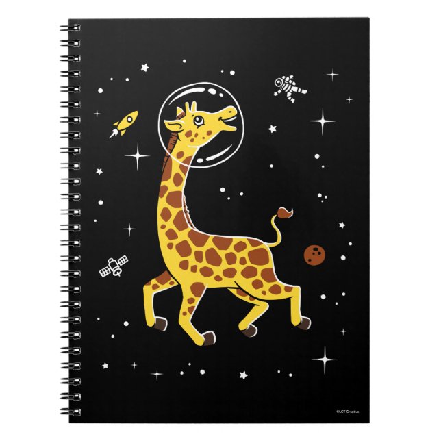 Cuaderno Animales De Girafa En El Espacio (Frente)
