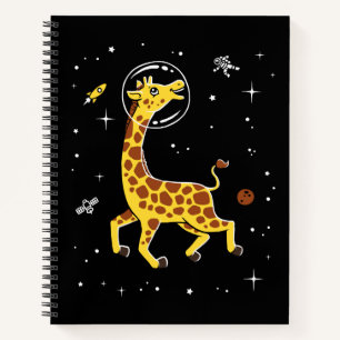 Cuaderno Animales De Girafa En El Espacio