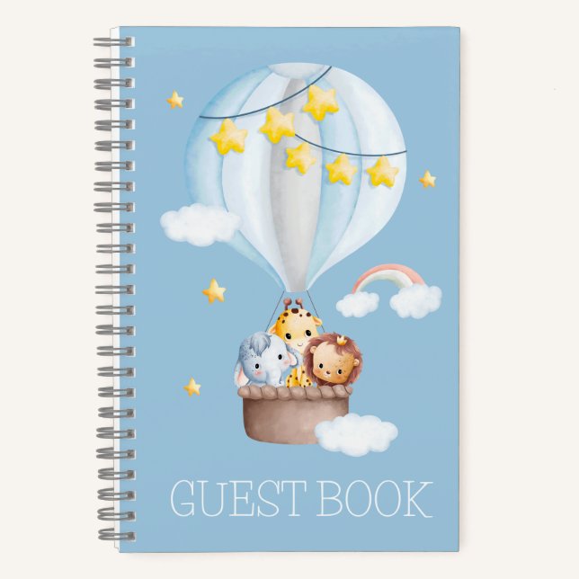 Cuaderno Animales de globo de aire caliente Niño Huésped Ba (Anverso)