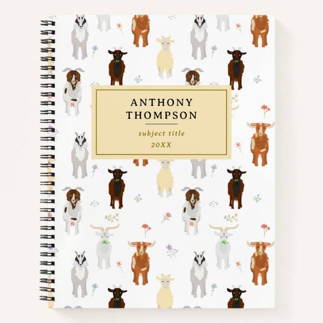 Cuaderno Animales de la granja de cabras ricas Foto Álbum d (Anverso)