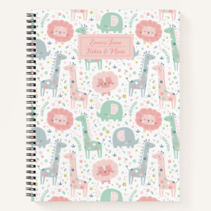 Cuaderno Animales de la jungla en blanco