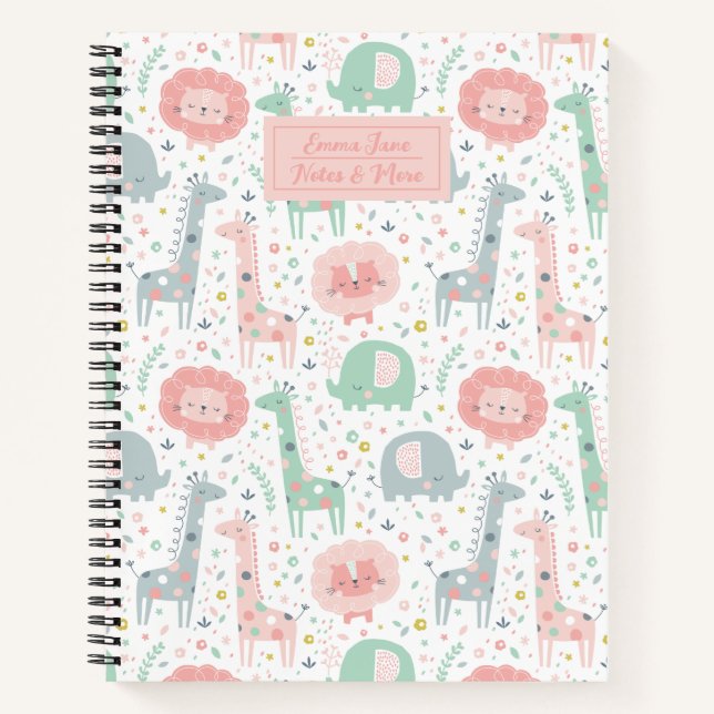 Cuaderno Animales de la jungla en blanco (Anverso)