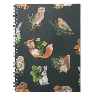 Cuaderno Animales de la Selva Acuarela: Cute Seamless