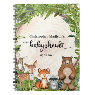 Cuaderno Animales de madera trozos de madera vegetación beb