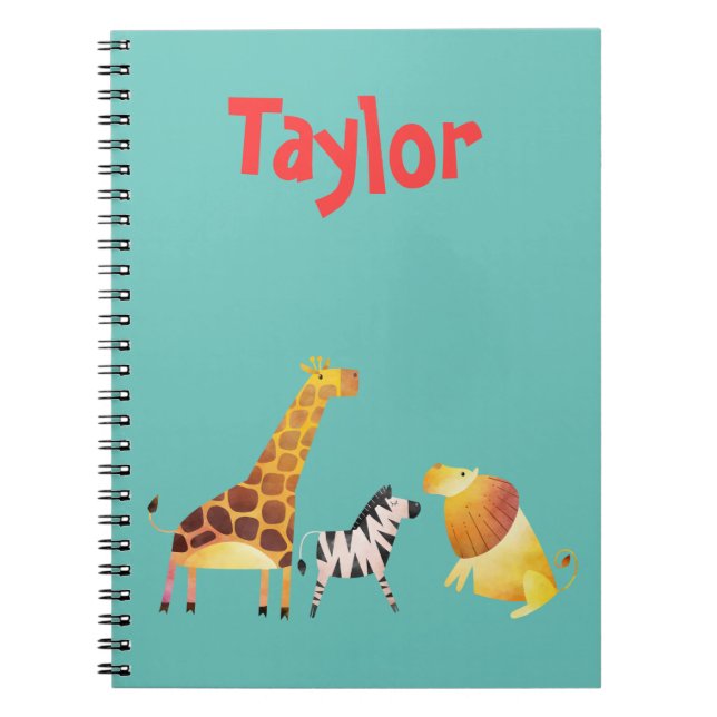 Cuaderno Animales de Safari Cute (Frente)