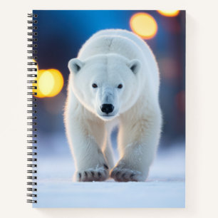 Cuaderno Animales De Vida Silvestre Del Oso Polar En La Cal