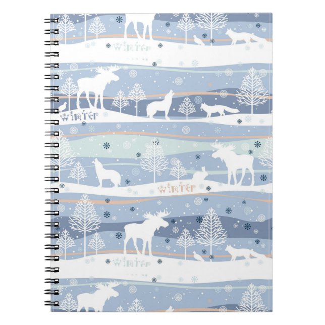 Cuaderno Animales de Winter Woodland (Frente)