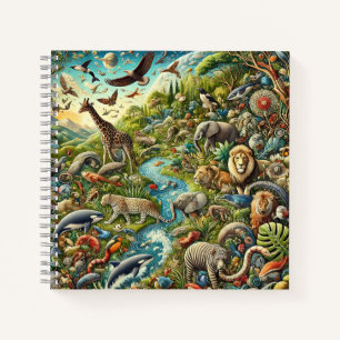 Cuaderno Animales Diversos & Diseño de Ecosistema Exuberant