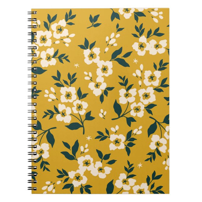 Cuaderno Animales forestales, máscaras, patrones de virus. (Frente)