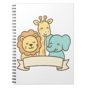 Cuaderno Animales Lindos de la Jungla con Estandarte – Guar
