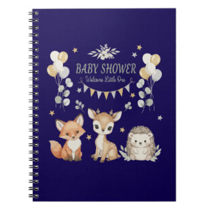 Cuaderno Animales Lindos del Bosque Baby Shower   Zorro, Ci