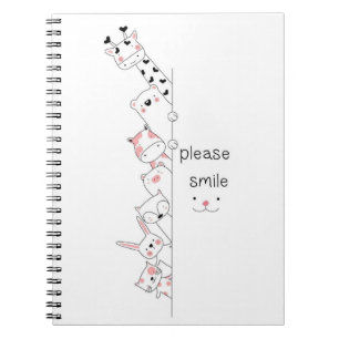 Cuaderno Animales Lindos Espiando "Por Favor Sonríe" Espira