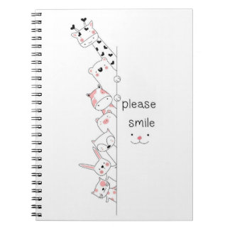 Cuaderno Animales Lindos Espiando "Por Favor Sonríe" Espira