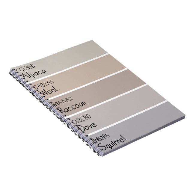 Cuaderno Animales Marrones Claros y Grises Chip de Pintura (Lado Derecho)