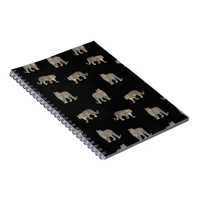 Cuaderno Animales modernos de la selva del Leopardo dorado  (Lado Derecho)