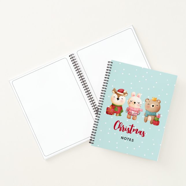 Cuaderno Animales navidades con atuendos festivos (Interior)