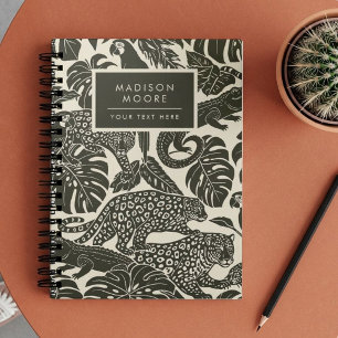 Cuaderno Animales negritos y cremas de la selva tropical