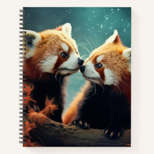 Cuaderno Animales Panda Rojo Vida Silvestre Arte Colorido