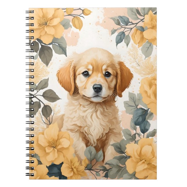 Cuaderno Animales para bebés | Cachorro de Golden Retriever (Frente)