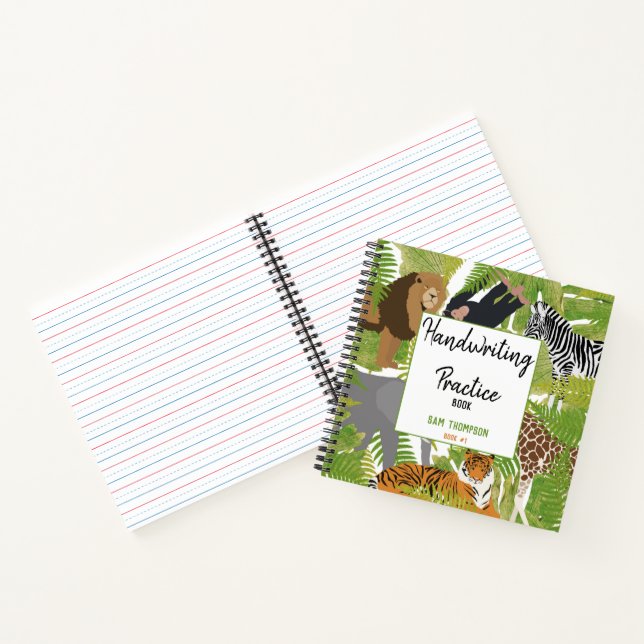 Cuaderno Animales Personalizados Práctica de Letra para Niñ (Interior)