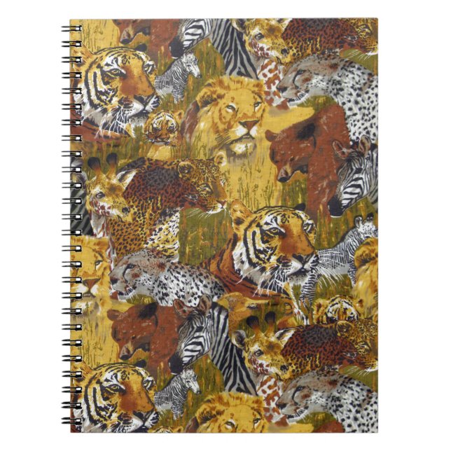 Cuaderno Animales salvajes 🦁 🐯 🦒 (Frente)