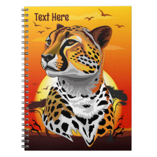 Cuaderno Animales salvajes de la costa africana Cheetah