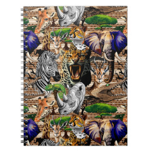 Cuaderno Animales salvajes de sabana africanos