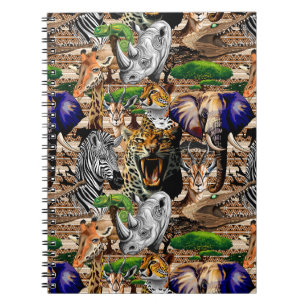 Cuaderno Animales salvajes de sabana africanos