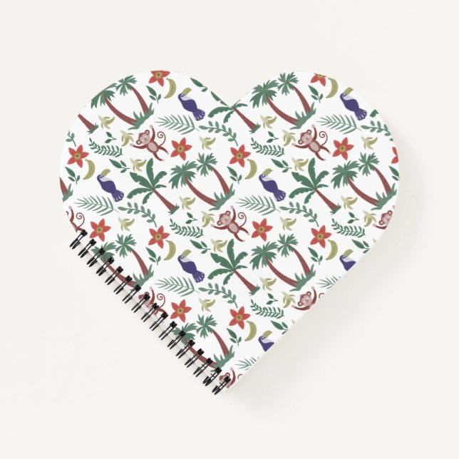 Cuaderno Animales tropicales con maxilar y mono sin soldadu (Anverso)