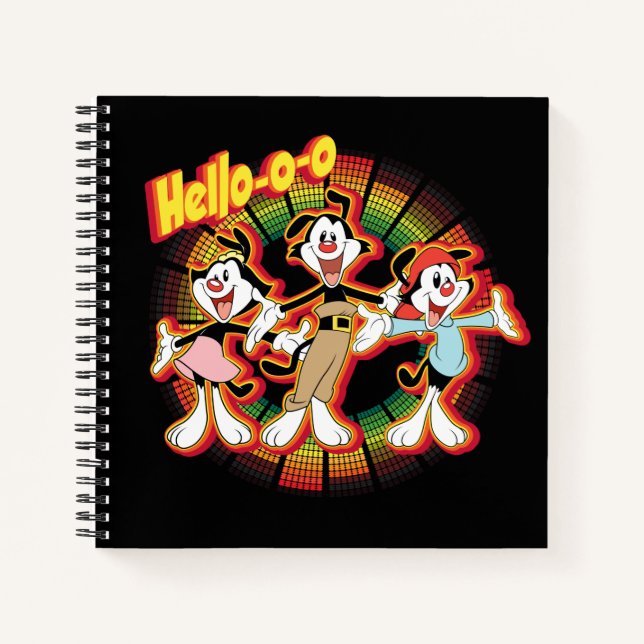 Cuaderno Animaniacs | Gráfico de ecualizador de retro de He (Anverso)