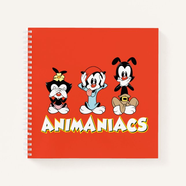 Cuaderno Animaniacs | Gráfico de Warner Siblings "No Evil" (Anverso)