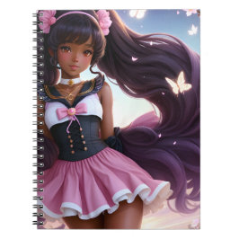 Cuaderno Anime Black Female Character Animecore