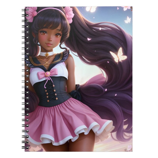 Cuaderno Anime Black Female Character Animecore (Frente)
