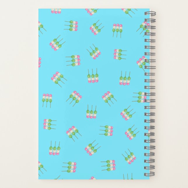 Cuaderno Anime Blue Pastel Dango Spiral Notebook (Reverso)