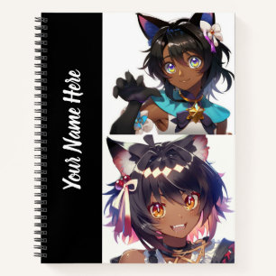 Cuaderno Anime Catgirl de 8.5" x 11" Spiral Sketchbook