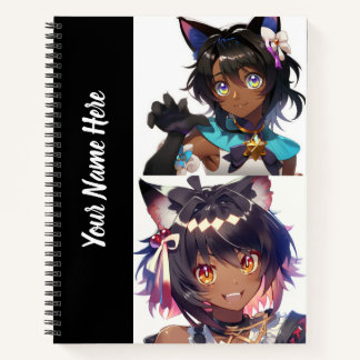 Cuaderno Anime Catgirl de 8.5" x 11" Spiral Sketchbook