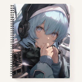 Cuaderno Anime chica con auriculares