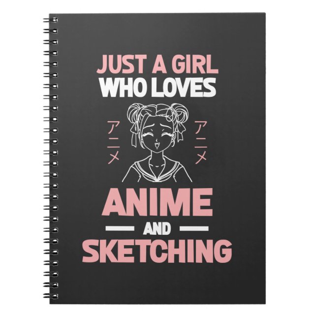 Cuaderno Anime Chica Cosplay adolescente Manga Sketching (Frente)