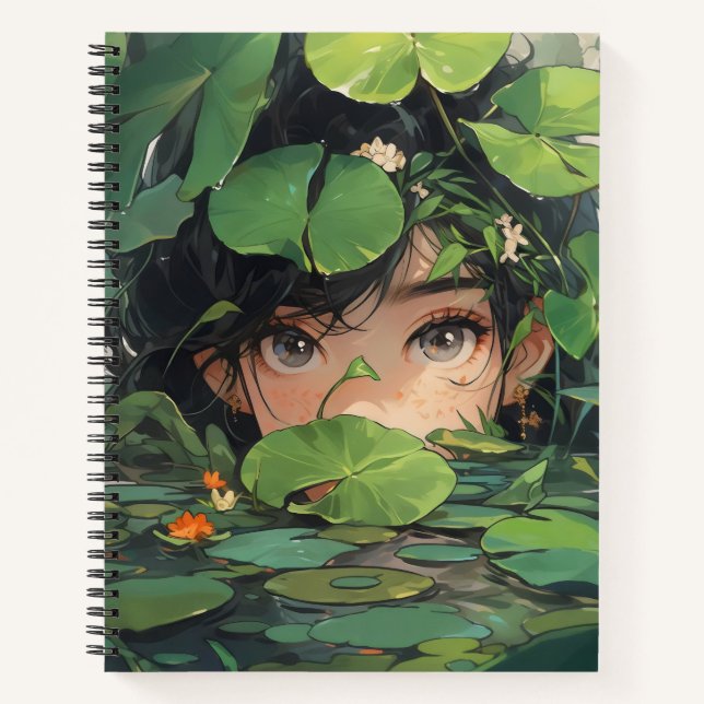 Cuaderno Anime Chica en Pond (Anverso)
