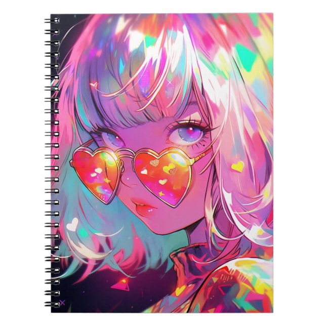 Cuaderno Anime Chica Hearts (Frente)