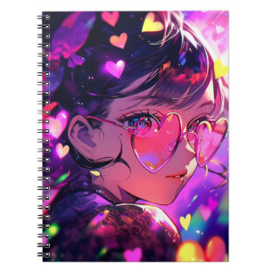 Cuaderno Anime Chica Hearts